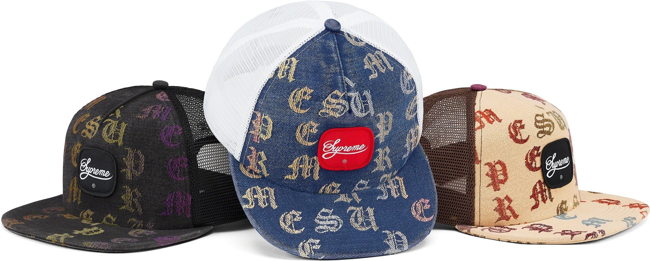 Gradient Jacquard Denim Mesh Back 5-Panel